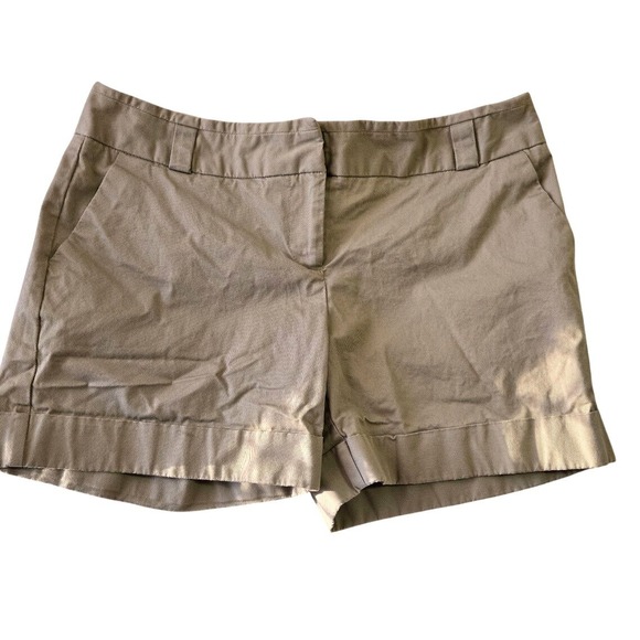 Cuffed Chino Shorts Cotton Stretch Casual Size 8 Outback Red Womens Khaki - Picture 3 of 10